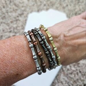 Lia Sophia Rustic Stretchy Bracelet Bundle